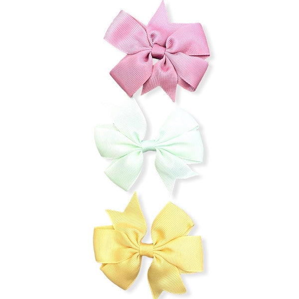 3 Pack Baby Bows - Flower Collection