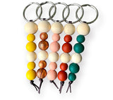 Silicone beaded keychain